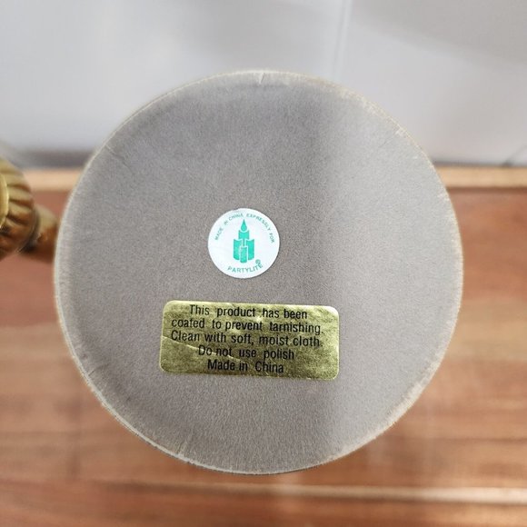 Set of 2 Partylite Gold Tone Brass Taper Candlestick Candleholders 7” - Picture 8 of 12